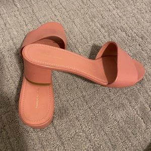 Mansur pink slide sandals